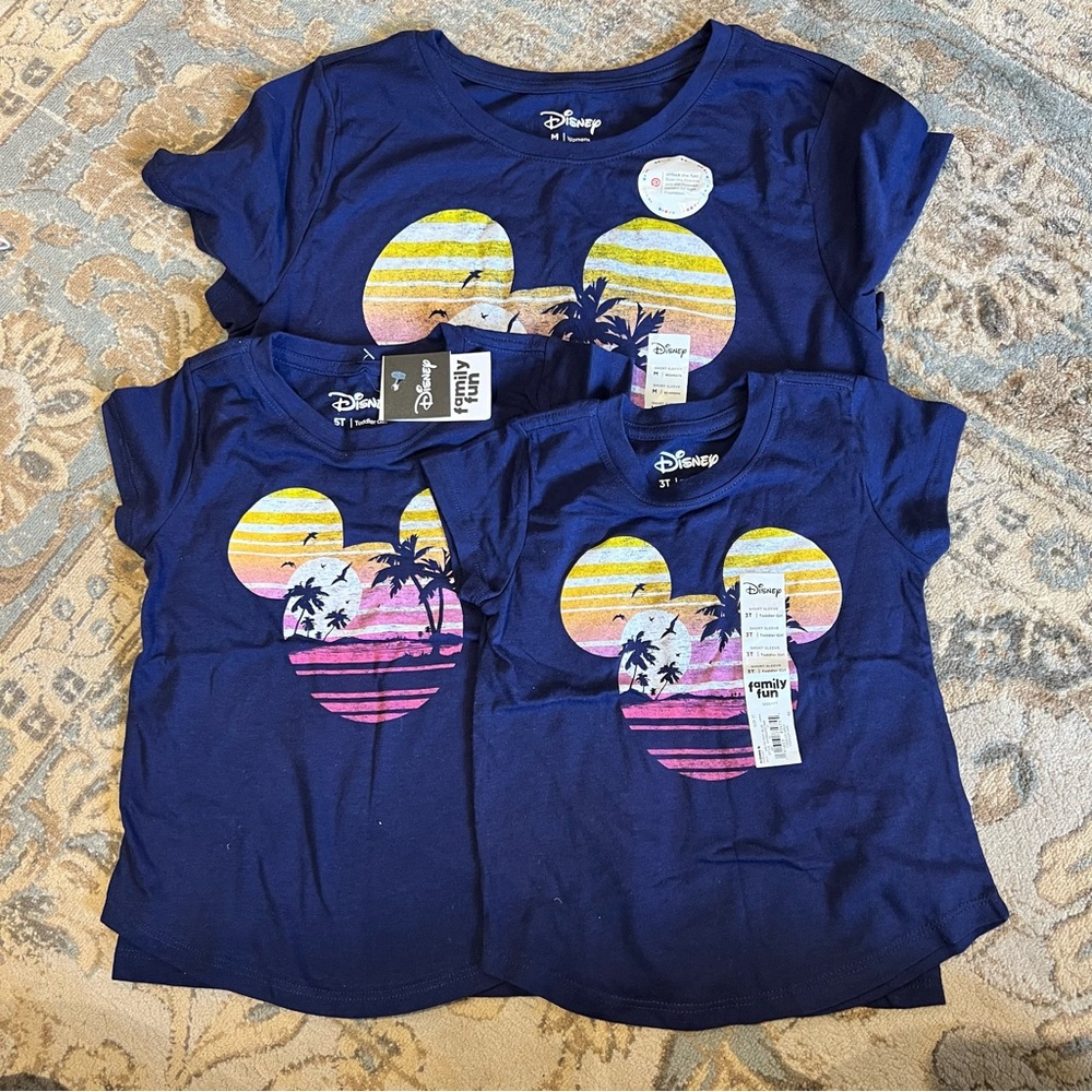 Disney Kids Blue T-Shirt with Colorful Mickey Design